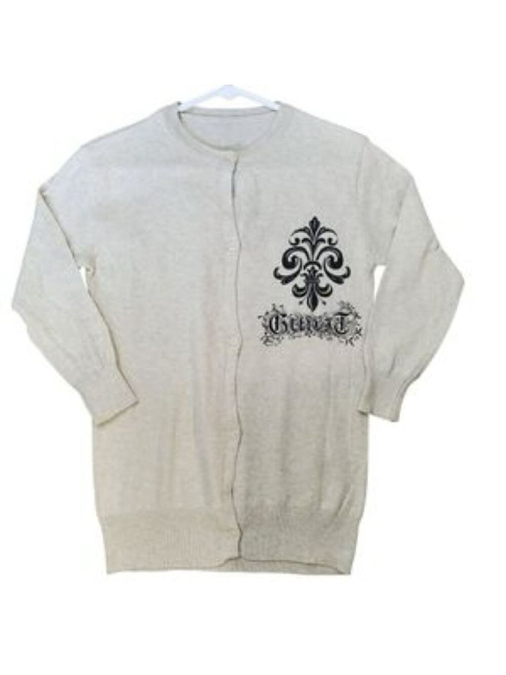 NWOT POL Cream Cardigan with Black Design Size Small - Picture 1 of 4